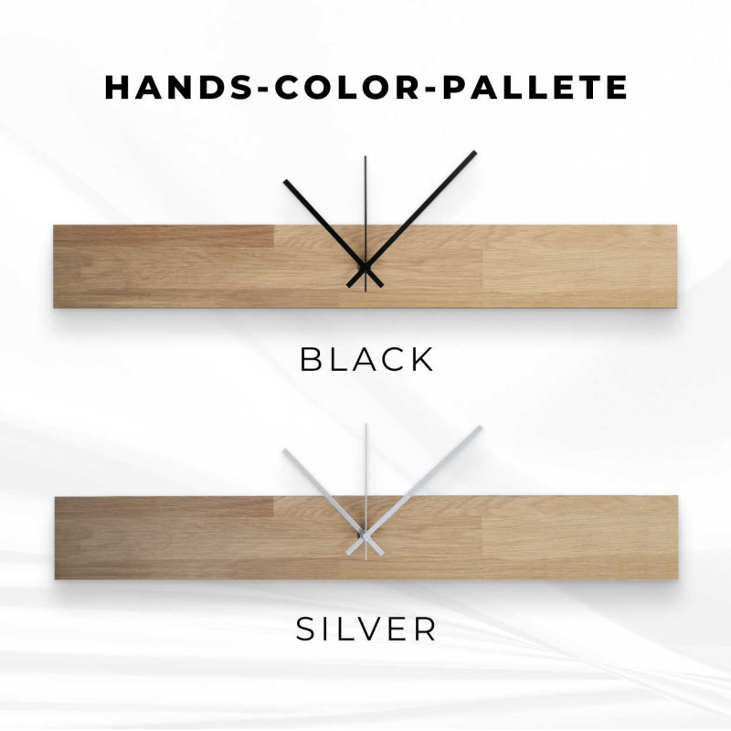 Scandinavian oak clock, modern decoration | QOGOP