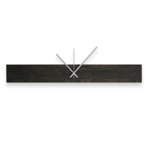 Narrow wooden clock with natural texture and soft shine 2