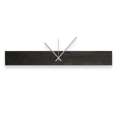 Wooden clock with a vertical shape and a modern look Wooden clock with a vertical shape and a modern look