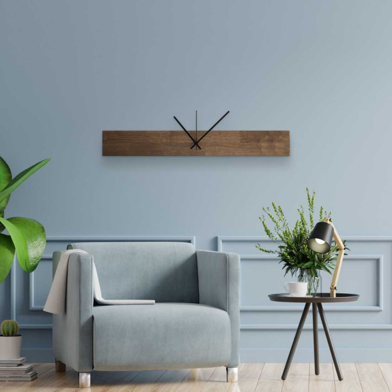 Elegant wooden clock with natural wood grain