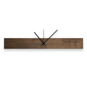 Wooden wall clock with black metal mechanism 2