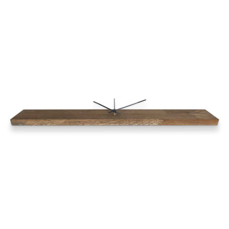 Wooden clock with a vertical shape and a modern look