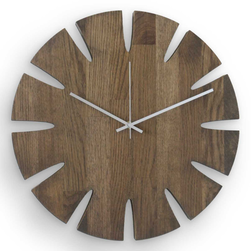 Inexpensive but elegant wooden wall clock suitable for the living room or office.