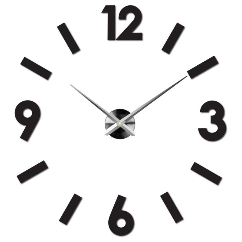 DIY adhesive wall clock made of plexiglass, modern decoration for the living room and office