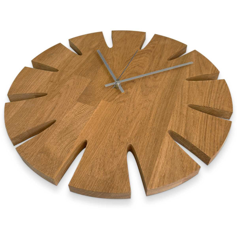 Universal wooden wall clock with clean lines and timeless design.