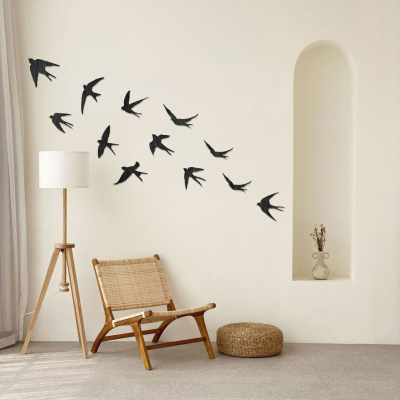 Swallow Wall Decor, Wooden Flying Birds,...
