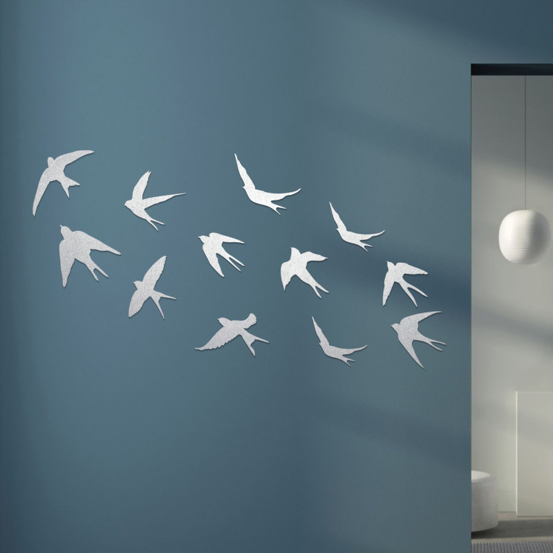 Swallow Wall Decor, Wooden Flying Birds,...