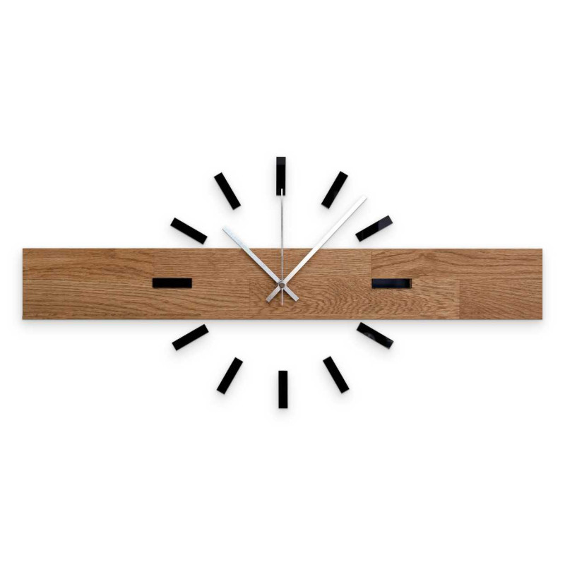 Designer wooden clock with sophisticated workmanship.