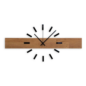 Designer wooden clock with sophisticated workmanship.