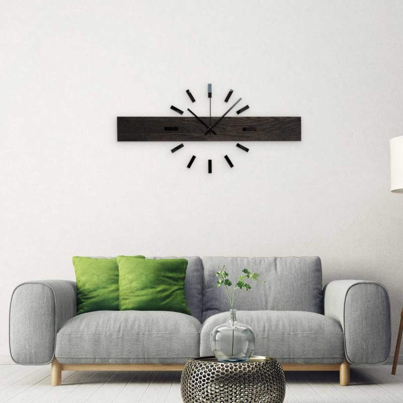 Original wall clock made of solid wood suitable for the kitchen.