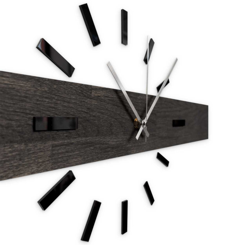 Designer wooden clock with sophisticated workmanship.