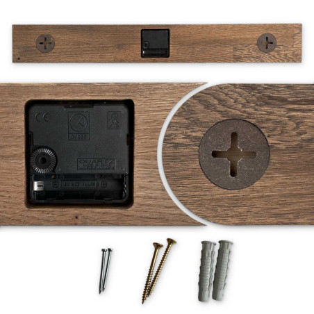 Minimalist clock made of natural wood - HOKAI