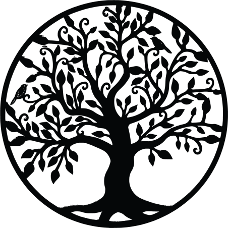 Wooden wall painting - Tree of Life symbolizes growth