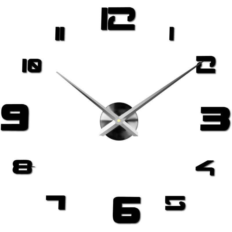 Adhesive mirror wall clock numbers - FUZJAA