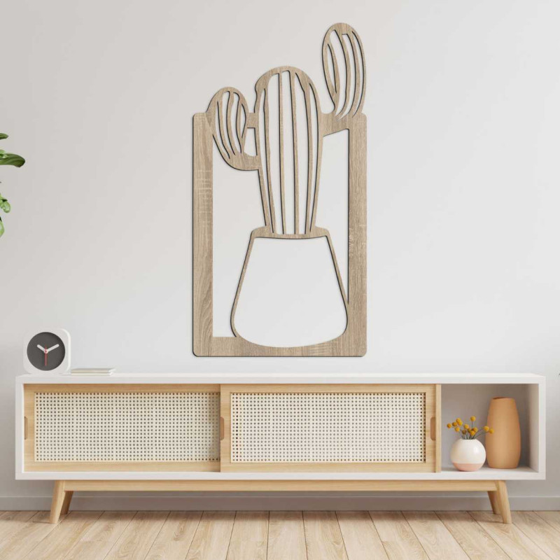 Minimalist wooden painting for every interior, natural motif - DUIO