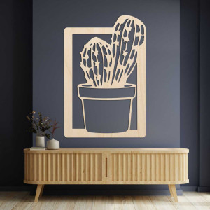 Modern cut wooden wall decor  - CACTUS MAGNU | SENTOP 2