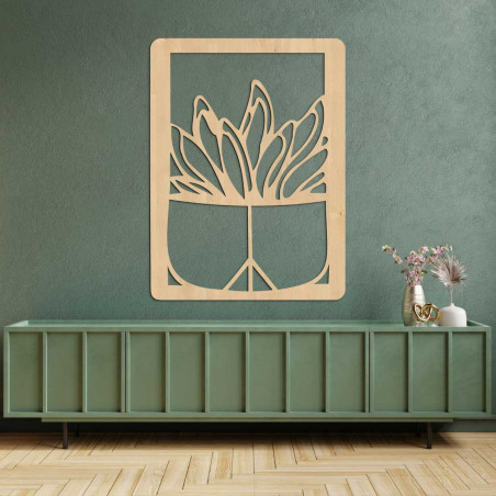 Cheap wall decoration made of wood with a minimalist natural pattern Cheap wall decoration made of wood with a minimalist natural pattern