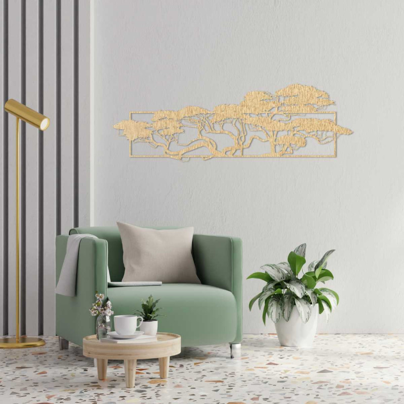 Wall painting with a pine motif - TIRALIN