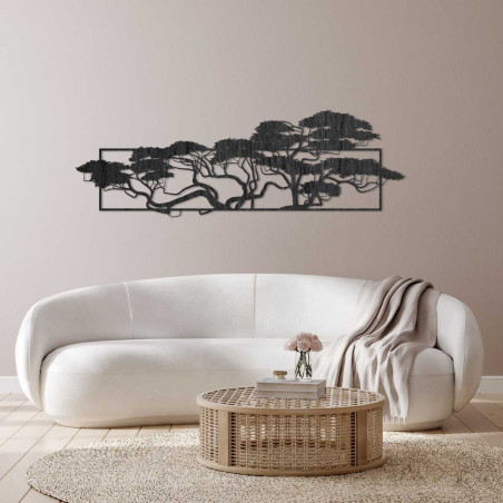 Elegant wooden kitchen clock with a modern touch.