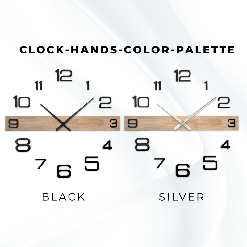 Luxurious wooden wall clock with a minimalist design and contrasting numbers.