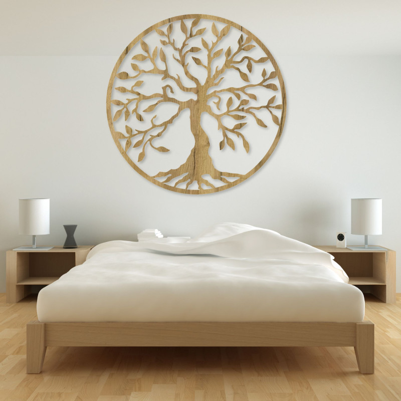 Wooden picture - Tree of life in a circle