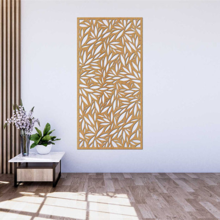 Wooden cutout with stylish leaf design