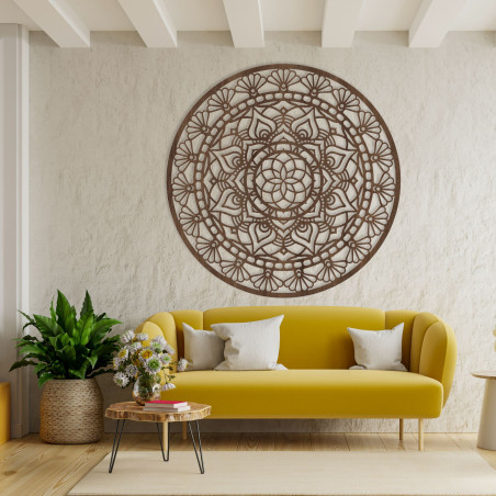 Elegant wooden mandala flower of life - AFORDI