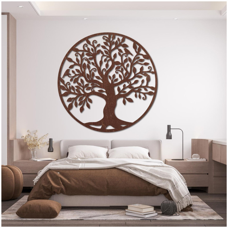 Wall decoration tree of life wooden picture made of plywood FAMILY
