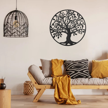 The wooden wall decoration in the shape of a tree of life is a stylish and elegant accessory that will liven up any interior.