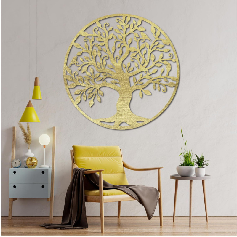 Wall decoration tree of life wooden picture made of plywood FAMILY