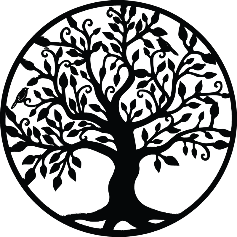 Carved wooden image - Tree of Life symbolizes...