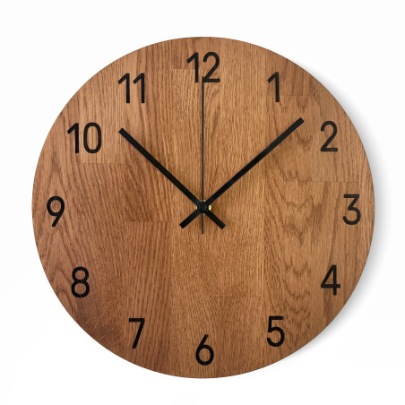 Luxurious wall clock made of oak wood - VAERKA
