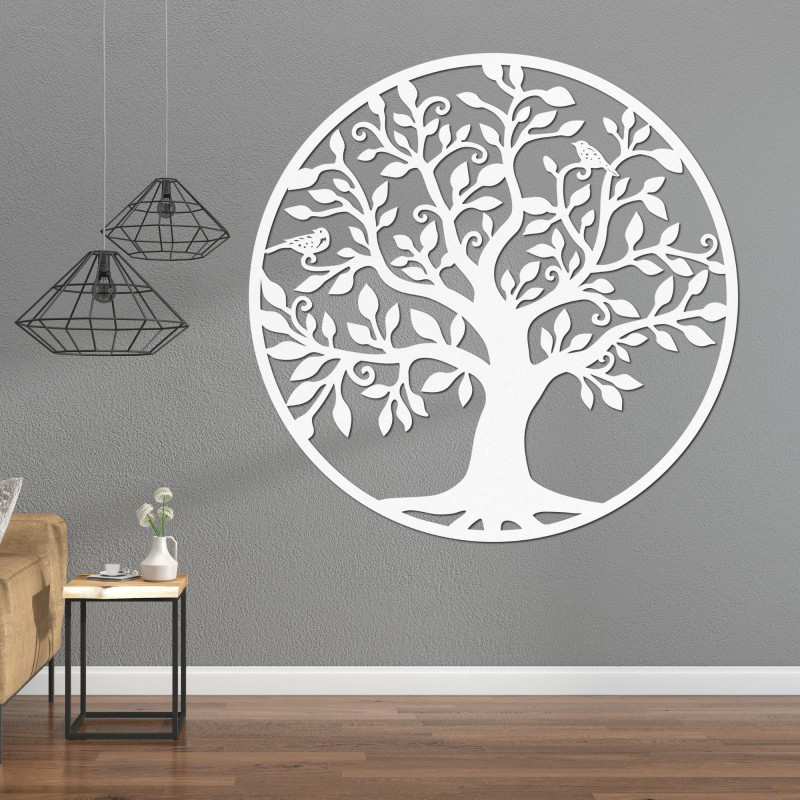 Wooden picture of the tree of life and harmony