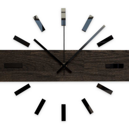 Modern wooden wall clock with an elegant design for the living room. Modern wooden wall clock with an elegant design for the living room.