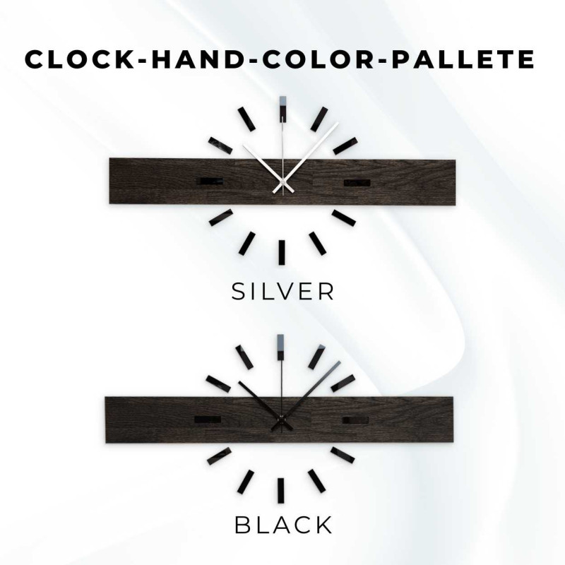 Simple and inexpensive wooden clock as a universal wall decoration.