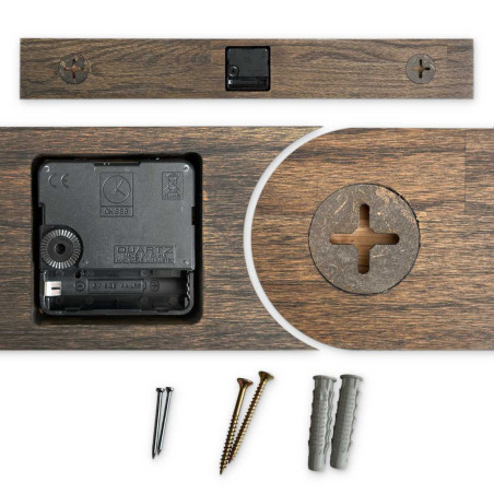 copy of Handmade vertical oak wall clock - slim minimalist Scandinavian design - CRYSA