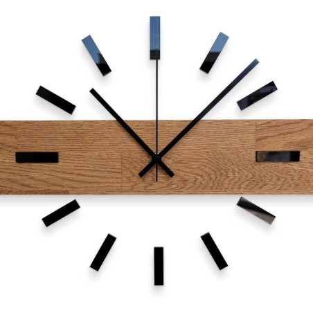 Handmade wooden clock with an original look. Handmade wooden clock with an original look.