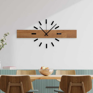 Simple and inexpensive wooden clock as a universal wall decoration. 2