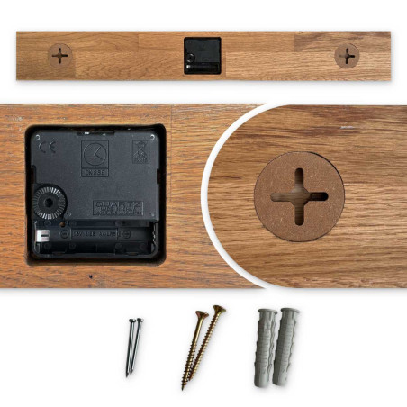 Rustic Oak Wall Clock: Minimalist Scandinavian Wood Decor - DRORES
