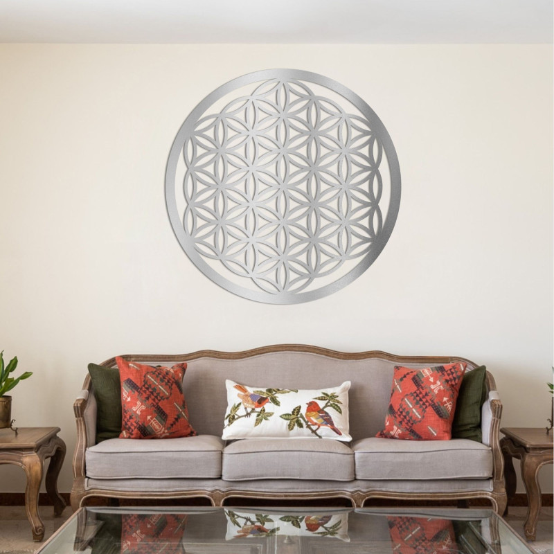 Mandala wooden wall painting - Flower of Life