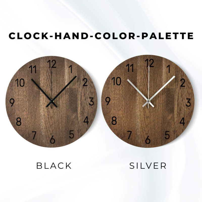Handcrafted wall clock made of quality oak