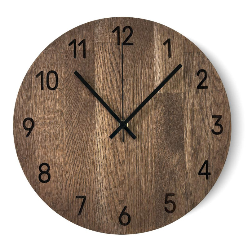 Minimalist wooden clock as a design decoration