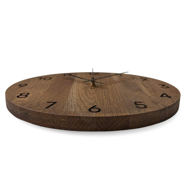Minimalist wooden clock as a design decoration