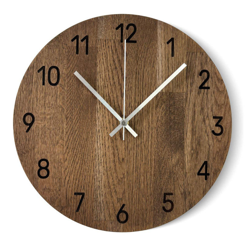 Minimalist wooden clock as a design decoration