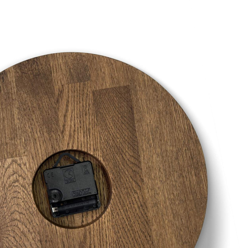 Handmade wall clock made of solid oak - MAHKO