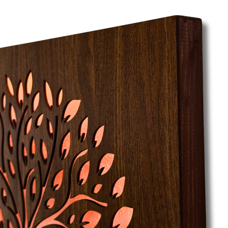 LED Tree of Life Wooden Wall Art – Backlit Wood Panel 230V, Illuminated Nature Decor, Warm Light Home Gift, led wall art – KROWE