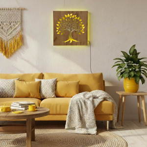 LED Tree of Life Wall Art – Handmade Wooden Backlit Decor... 2