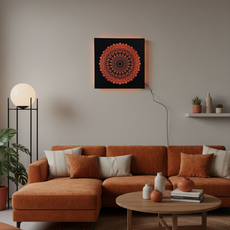 LED wooden picture Mandala – backlit mandala