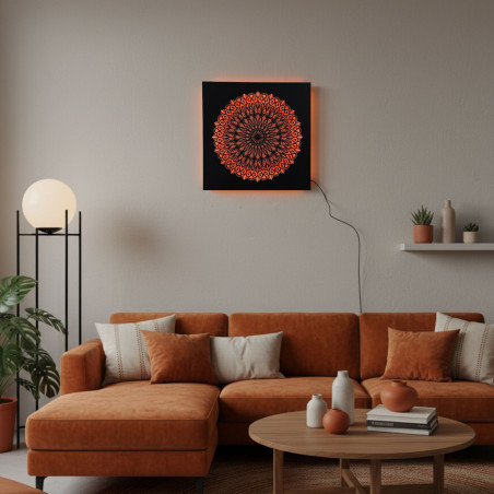 LED wooden picture Mandala – backlit mandala
