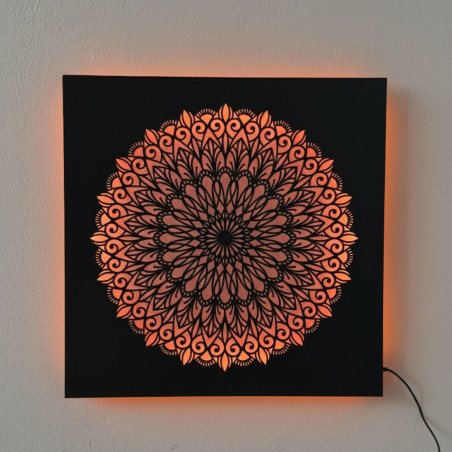 LED wooden picture Mandala – backlit mandala